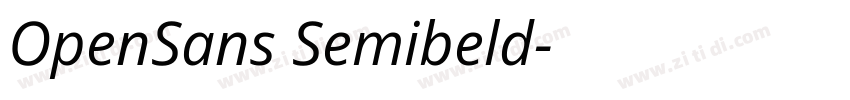 OpenSans Semibeld字体转换